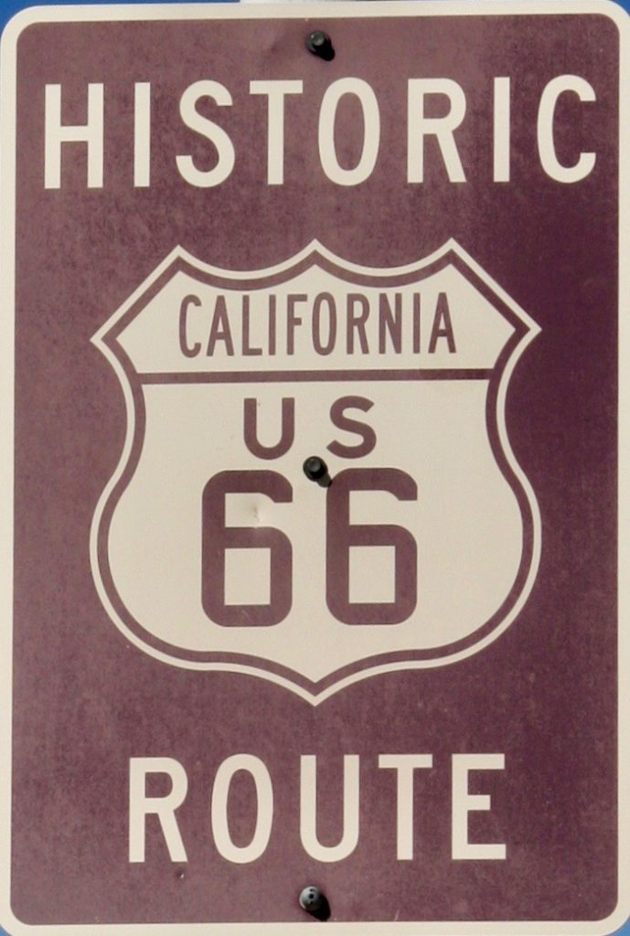 Historic Route sign outside Barstow
