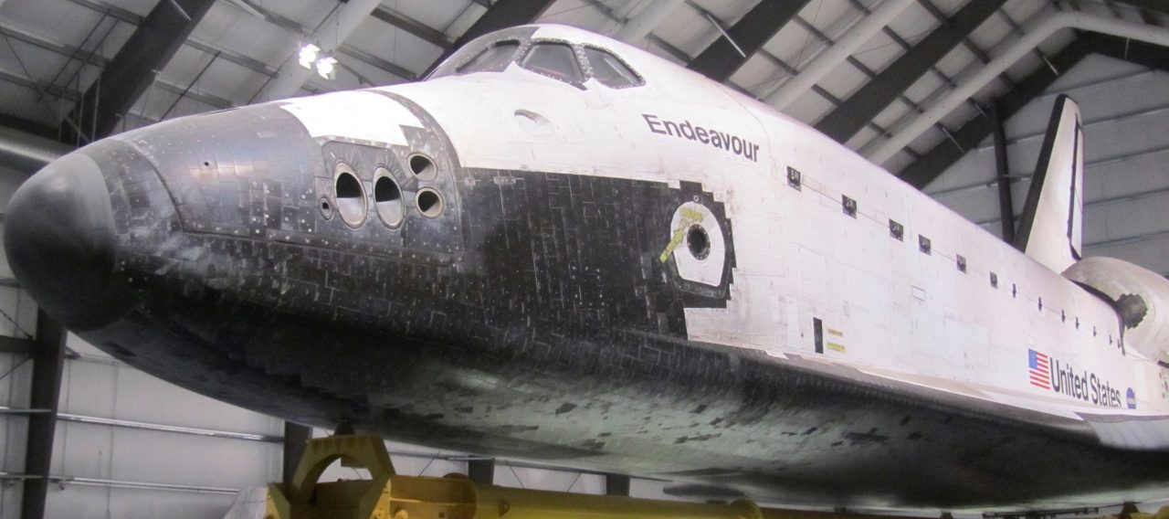 Endeavour on display at the center