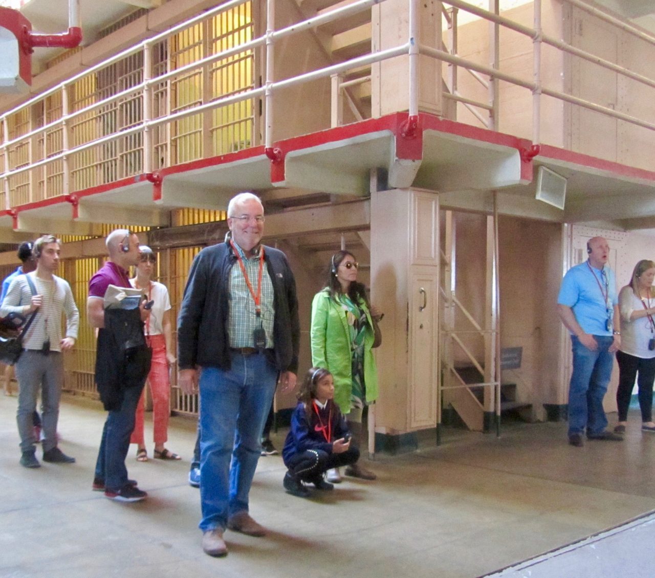 Colin at Alcatraz cell block
