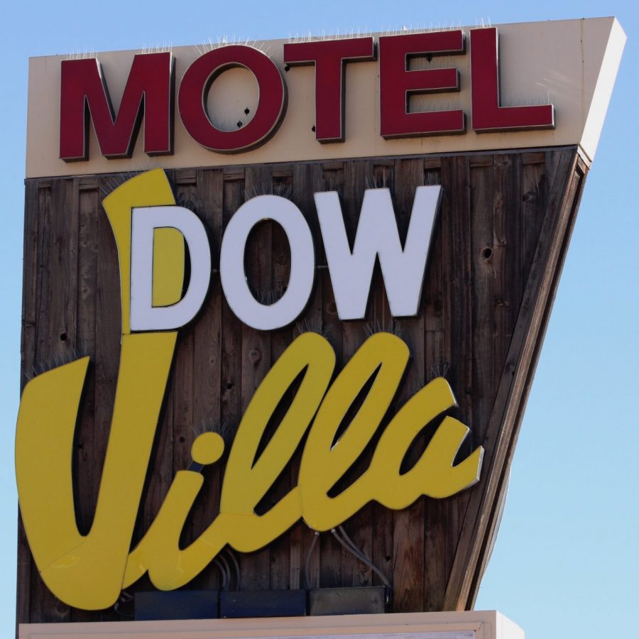 Dow Villa Motel sign