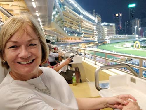 Sue at Happy Valley races