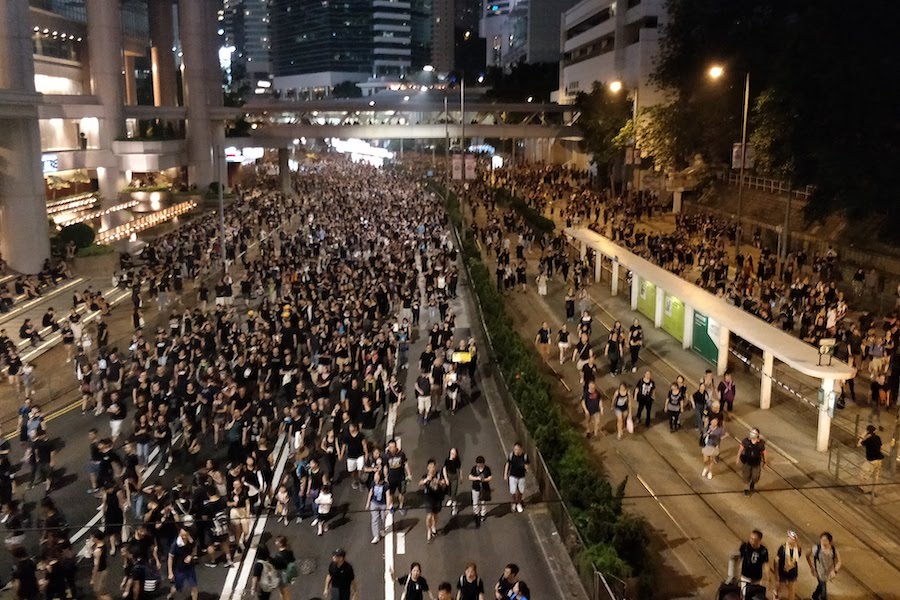 Marchers near Admiralty