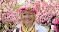 Sue with cherry blossom