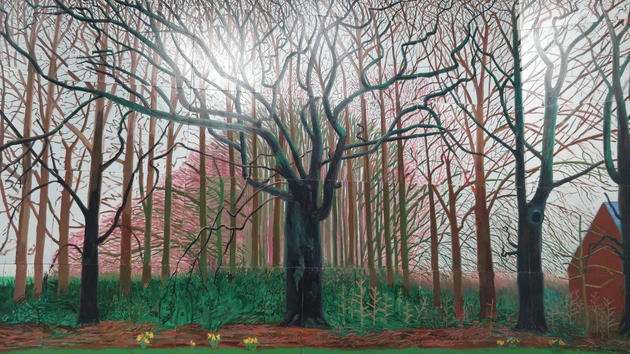 Bigger Trees near Warter (detail), David Hockney, 2007, oil on 50 canvases.