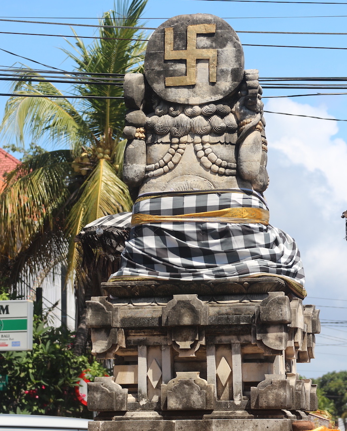 Hindu god in town centreMob