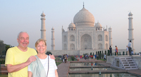 Colin and Sue at Taj Mahal