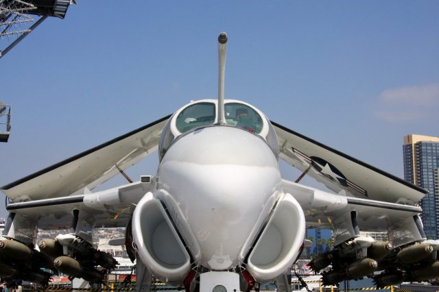 Plane on flight deck