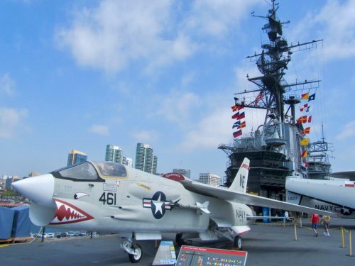 Plane on flight deck