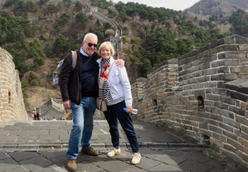 Sue and Colin on the Great Wall of China