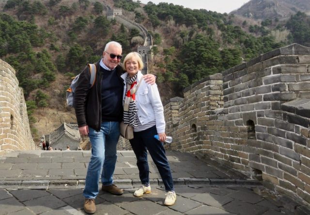 Sue and Colin on the Great Wall of China