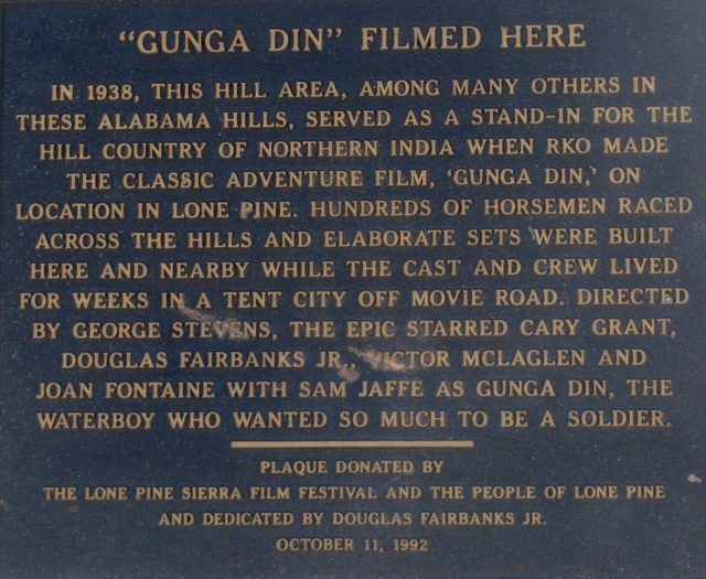 Gunga Din plaque