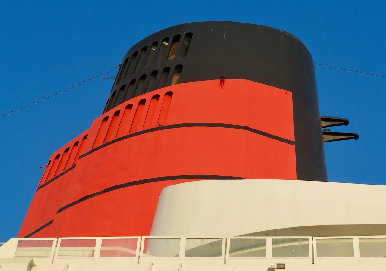 QE2's famous funnel